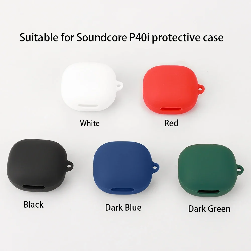 for Anker Soundcore P40i Case Earphone Protective Cover Anti-fall Soft Silicone Wireless Bluetooth Earbuds Carrying