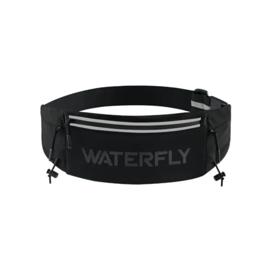 

Running Belt Fanny Pack: Breathable 3 Pocket Waist Bag for Men Women Workout Exercise Fitness Phone Holder Fits All Phones - Ru