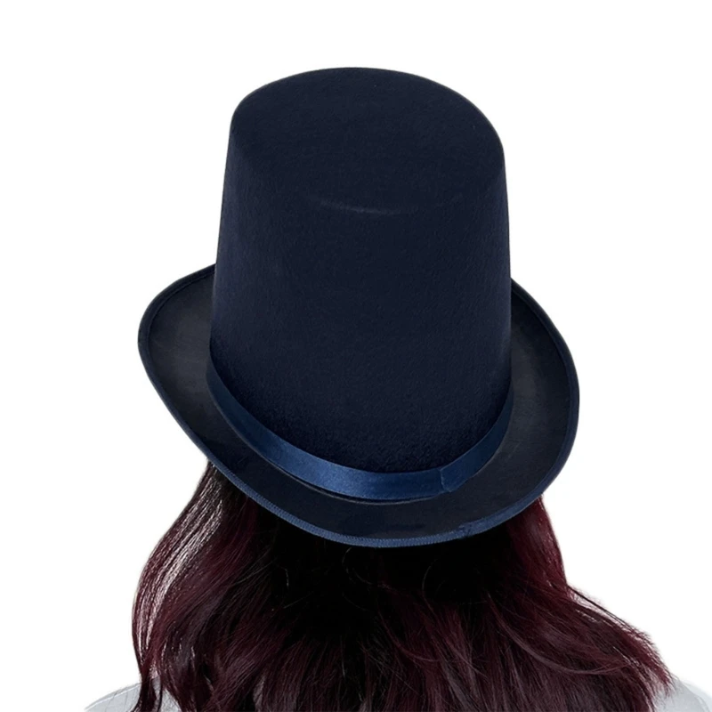 S1Y1 Vintage Wide Brim Cowboy Hat Casual Top Hat Gift for Father Uncle