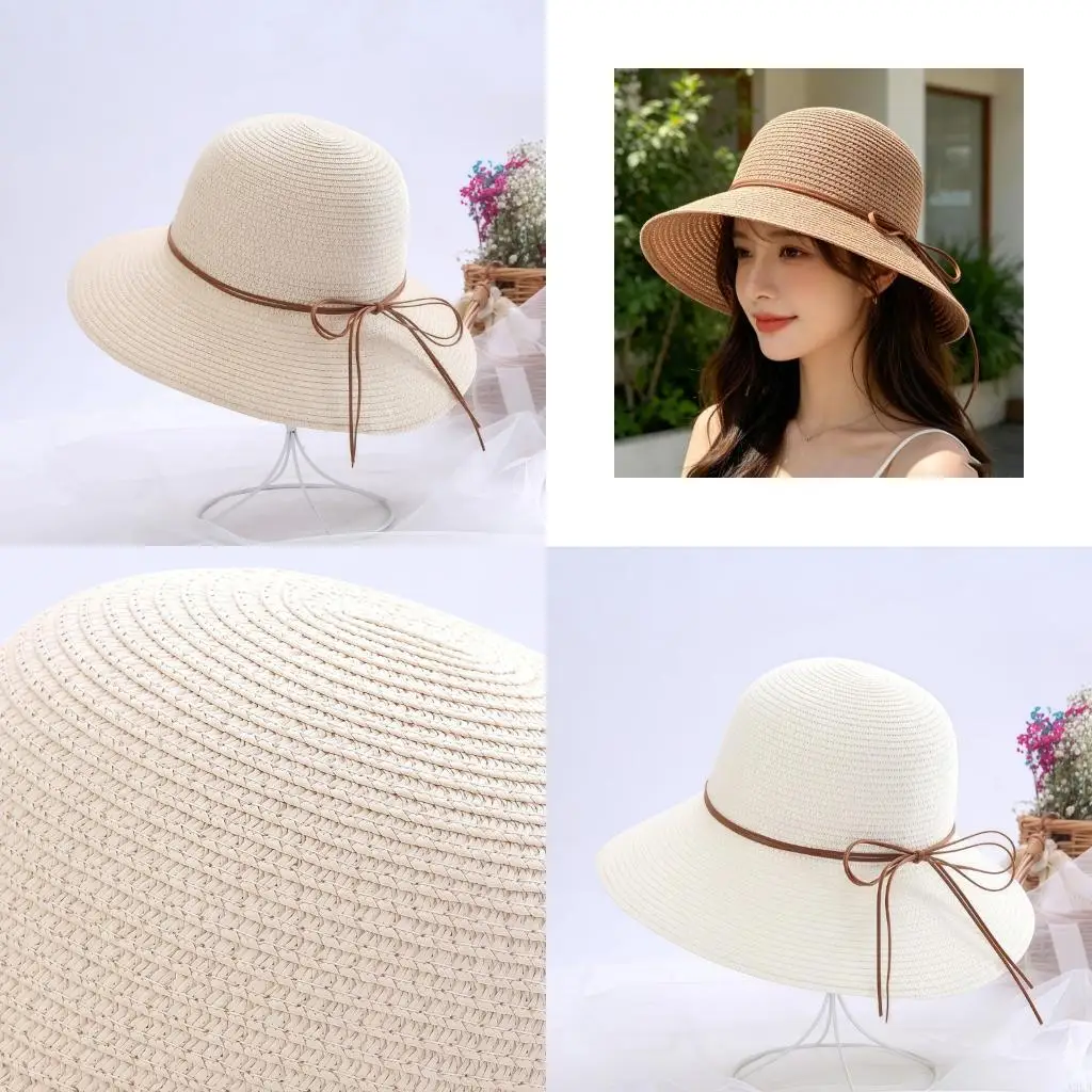 

Trendy Wide Brimmed Straw Hat For Women Perfect For Hot Weather And Fashionable Looks Breathable Hat A2UB