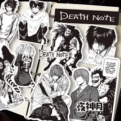 Anime Death Note Adesivos, Decalques preto e branco, DIY Decoração Scrapbook, Bagagem, Laptop, Bicicleta, Mala, Carro, Brinquedos Graffiti, 10 Pcs, 30 Pcs, 65Pcs