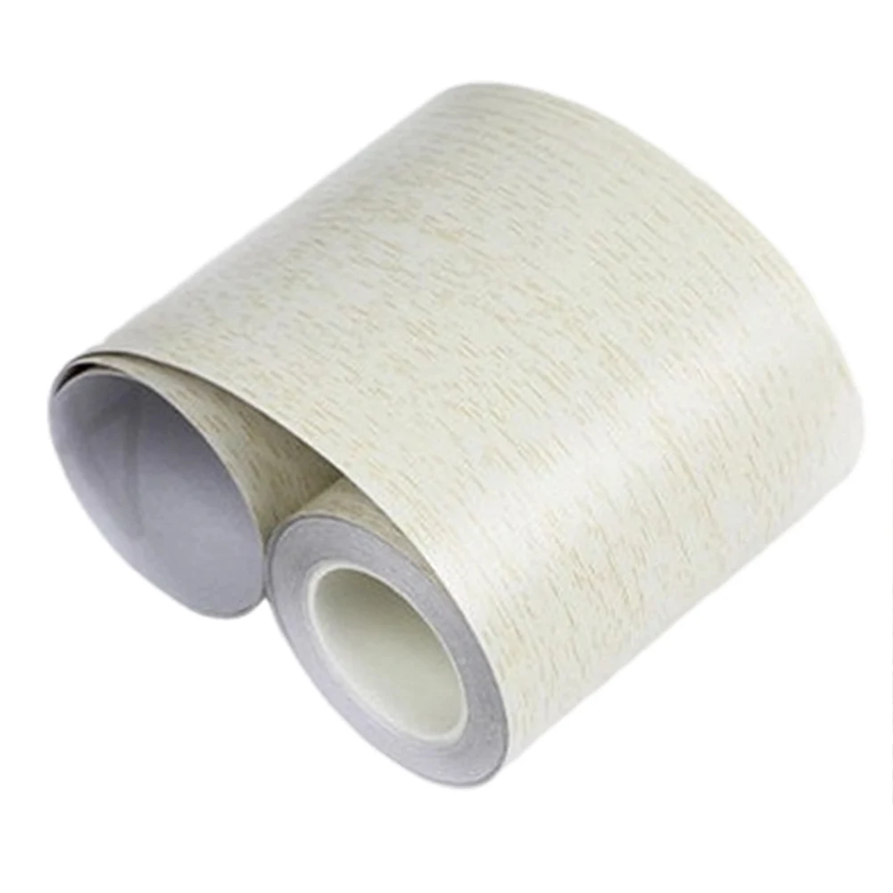 Wood Grain Frame Border Sticker Tape 5cm x 10m PVC Material Removable for Bathroom Kitchen Mirror Frame Edging
