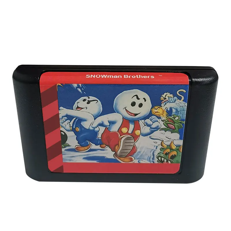 SNOWman Brothers  MD Game Cartridge For 16 Bit NTSC And PAL Video Game Console