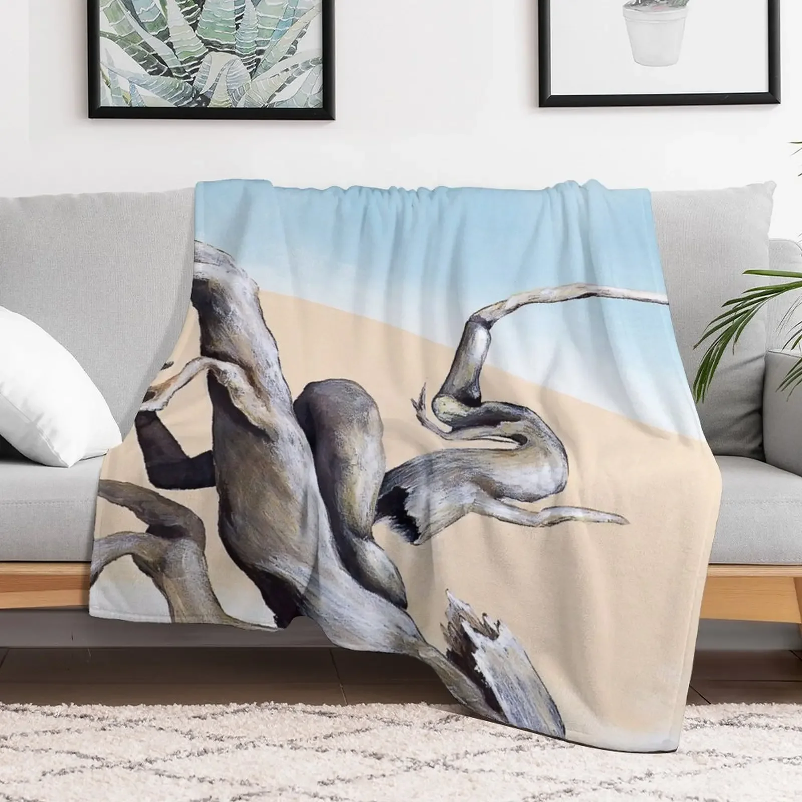 Driftwood Art Throw Blanket Thermal heavy to sleep Bed linens Blankets