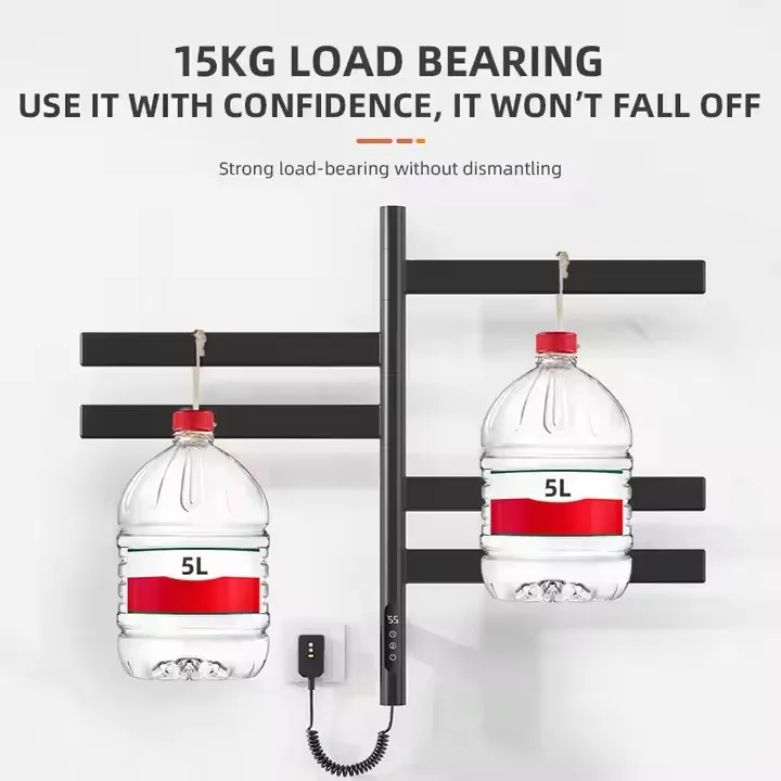 Bathrooms Accessory  WiFi Constant Temperature Storage Rack Stainless Steel Rotating Electric Towel Drying Rack Heater