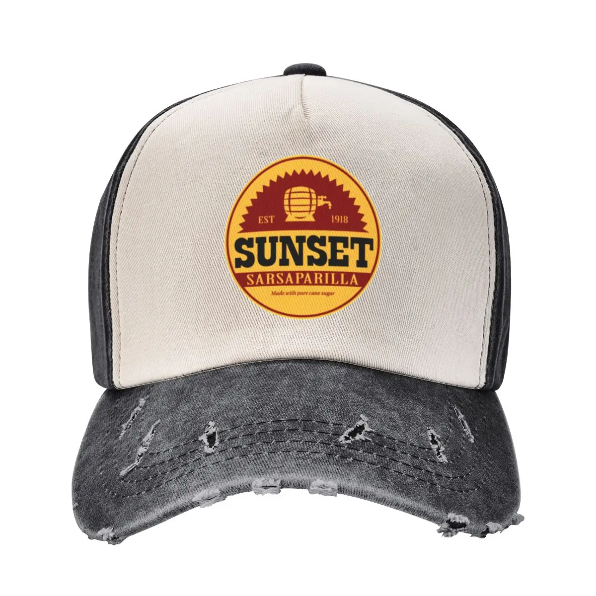 

Sunset Sarsaparilla (Round) Baseball Cap Fishing cap Beach Bag Brand Man cap Ladies Men's