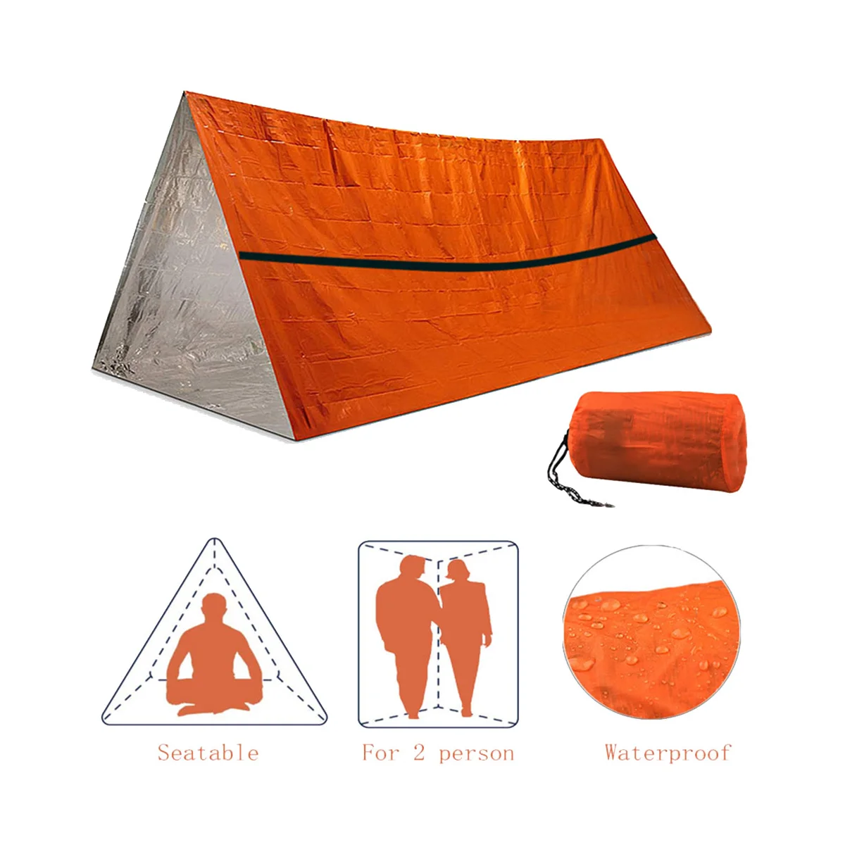 Портативная Сверхлегкая палатка, наружная спасательная водонепроницаемая палатка для выживания в экстренных ситуациях, наружная простая лампочка x см