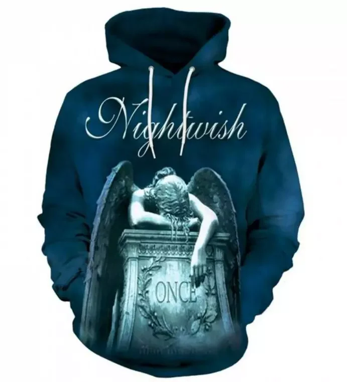 Popular Metal Band Nightwish Hoodies For Men 3D Print Women Tracksuit Sweatshirt Long Sleeve Pullover Hip-hop Y2k Men's Clothing