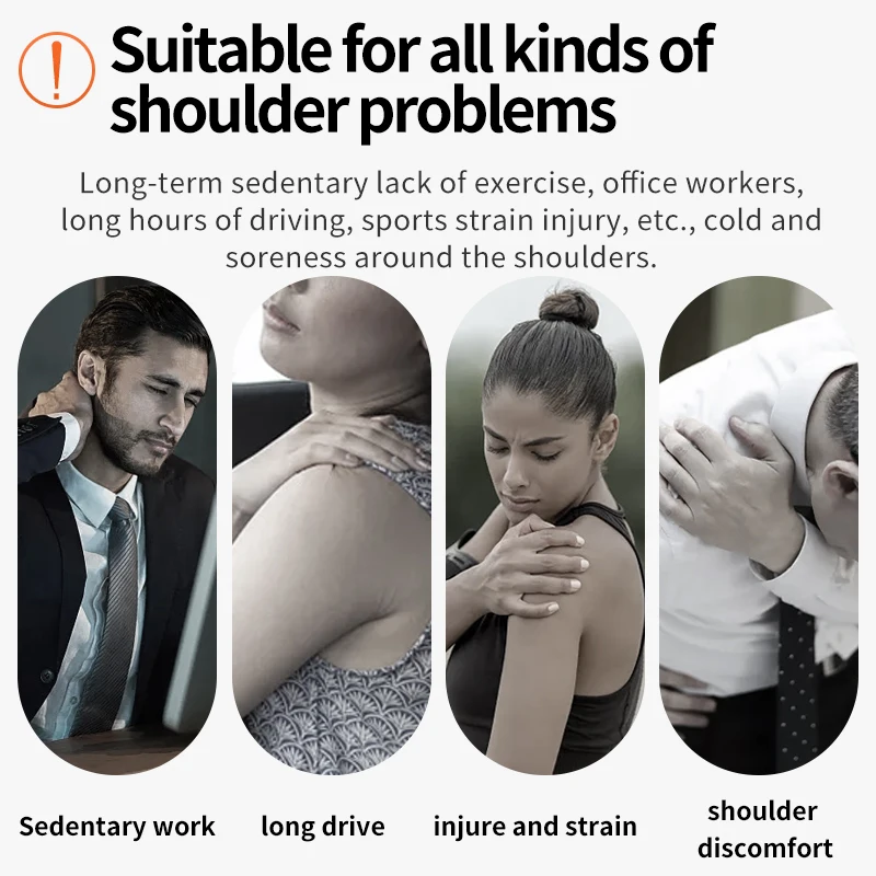 Masseur d'épaule portable – Chauffage et vibrations à 3 vitesses, soulage les douleurs musculaires/articulaires, l'arthrite, la récupération sportive (usage à domicile/bureau)