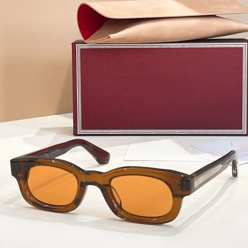 WHISKEYCLONE Famous Luxury Brand Sunglasses Women Oval Acetate Outdoor Men Eyewear Shades for Sun for Travel Street with Case