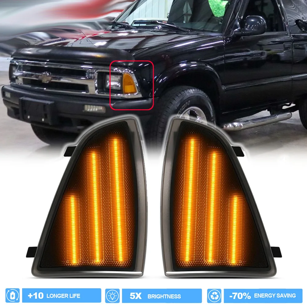 

Front Bumper Corner Side Marker LED Indicator Light for Chevrolet S10 Blazer Chevy S10 Pickup Truck Auto Parts