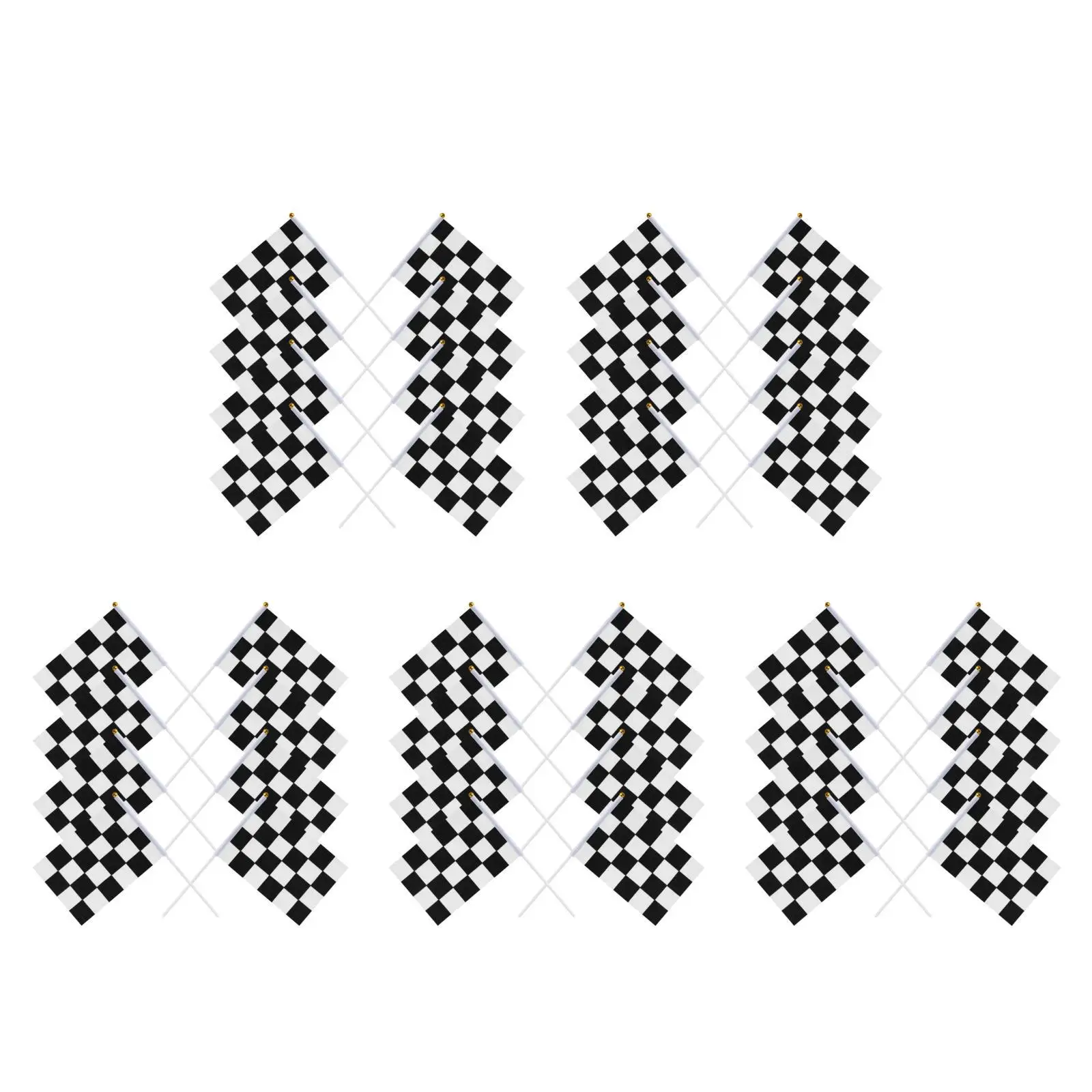 

5pcs 5 PCS Mini Checkered Flag Race Track Flags Racing Decor Trim Finish Car Arrival on Stick