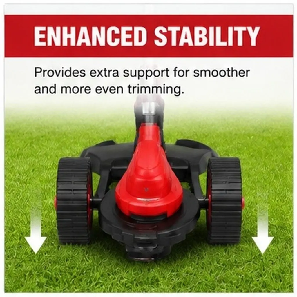 2Pcs Lawn Mower Support Wheels Detachable Auxiliary Wheels for Trimmer Enhanced Stability Lawn Deck Wheel Replacement