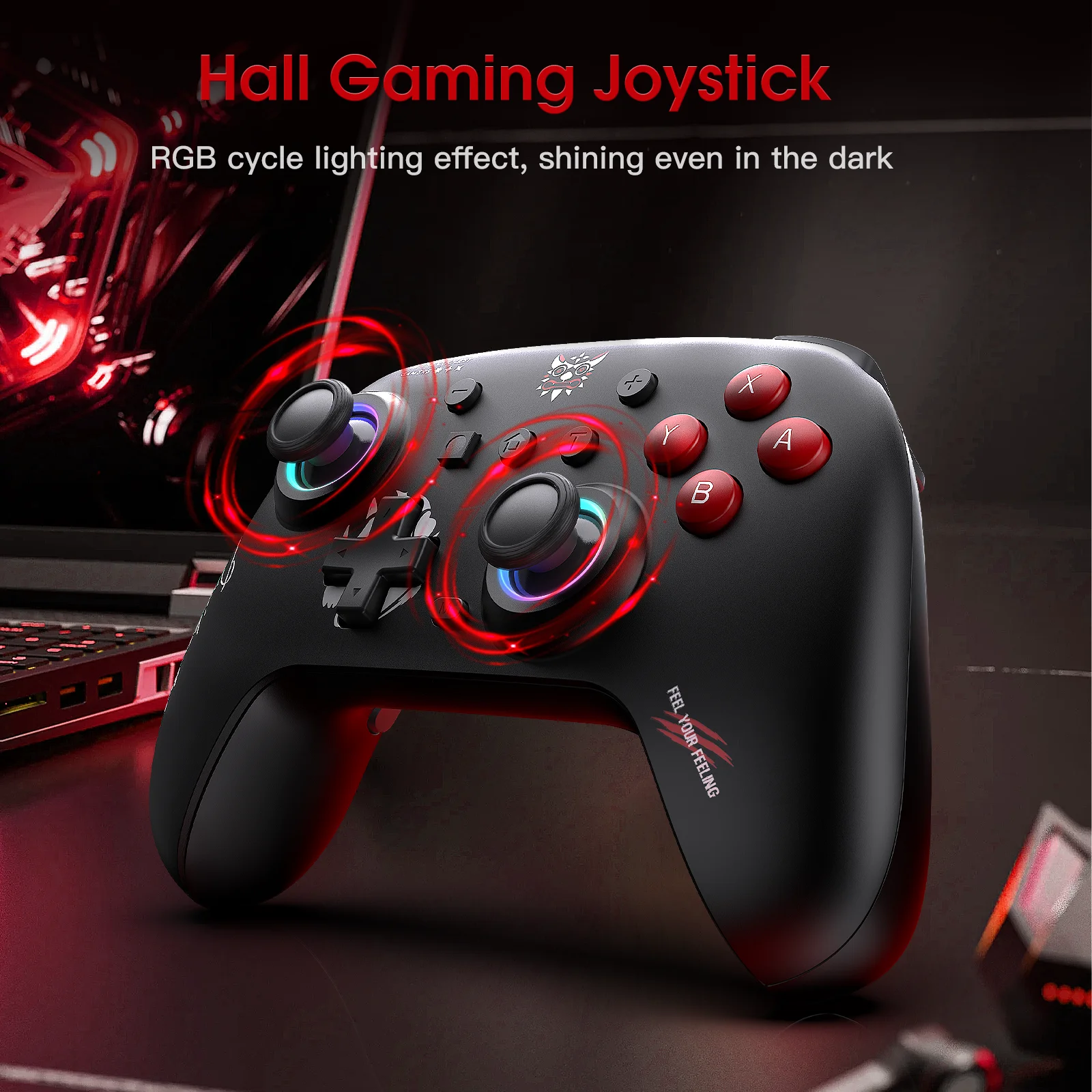 ONIKUMA C1 Wireless E-Sports Gaming Controller Gamepads Dual Mode With RGB Cycle Lighting Effect Home Hall Gaming Accessory News