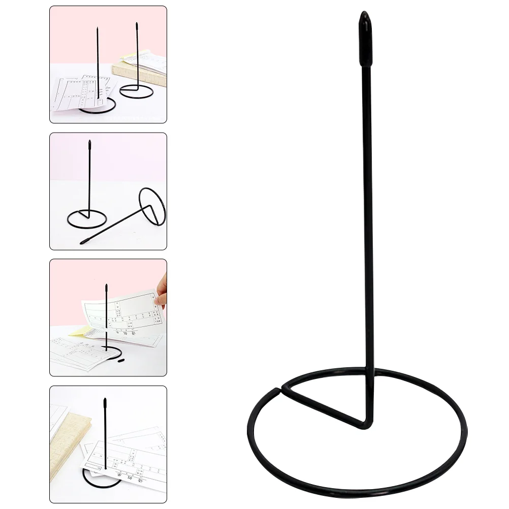 3 Pcs Memorandum Bill Inserter Spike Stick Holder Receipt Storage Stainless Steel Check