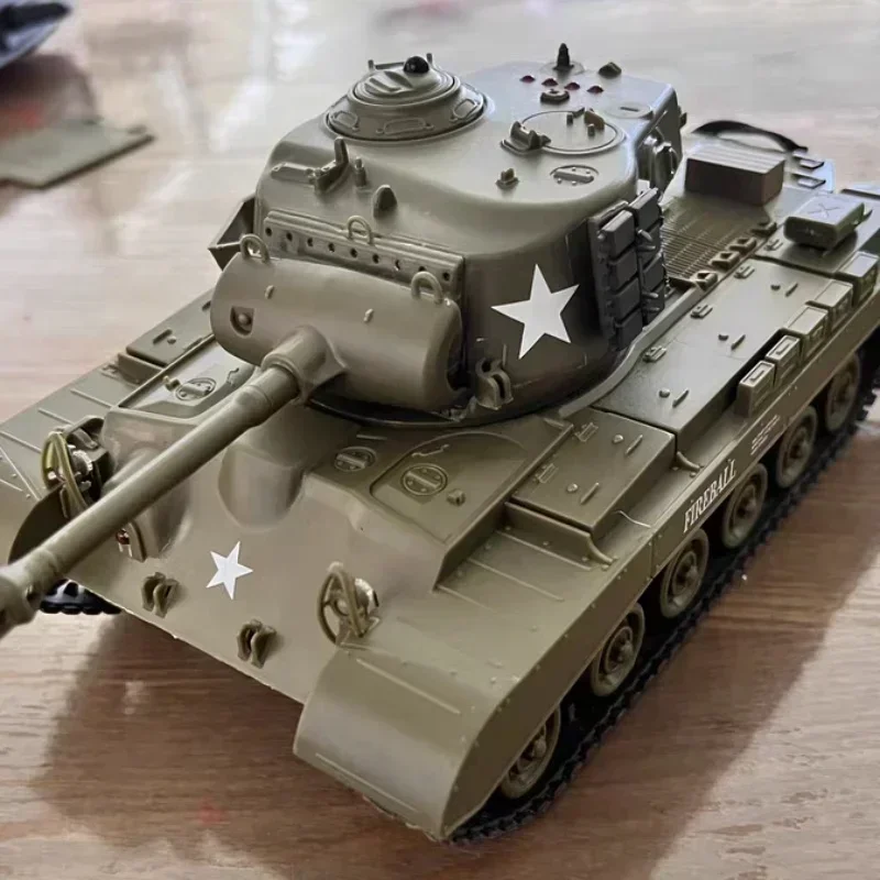 Henglong 1/30 czołgi symulacyjne Sherman Vs Pershing czołgi bojowe na podczerwień 2.4ghz pancernik Model czołgu nieograniczone pudełko kolorowe