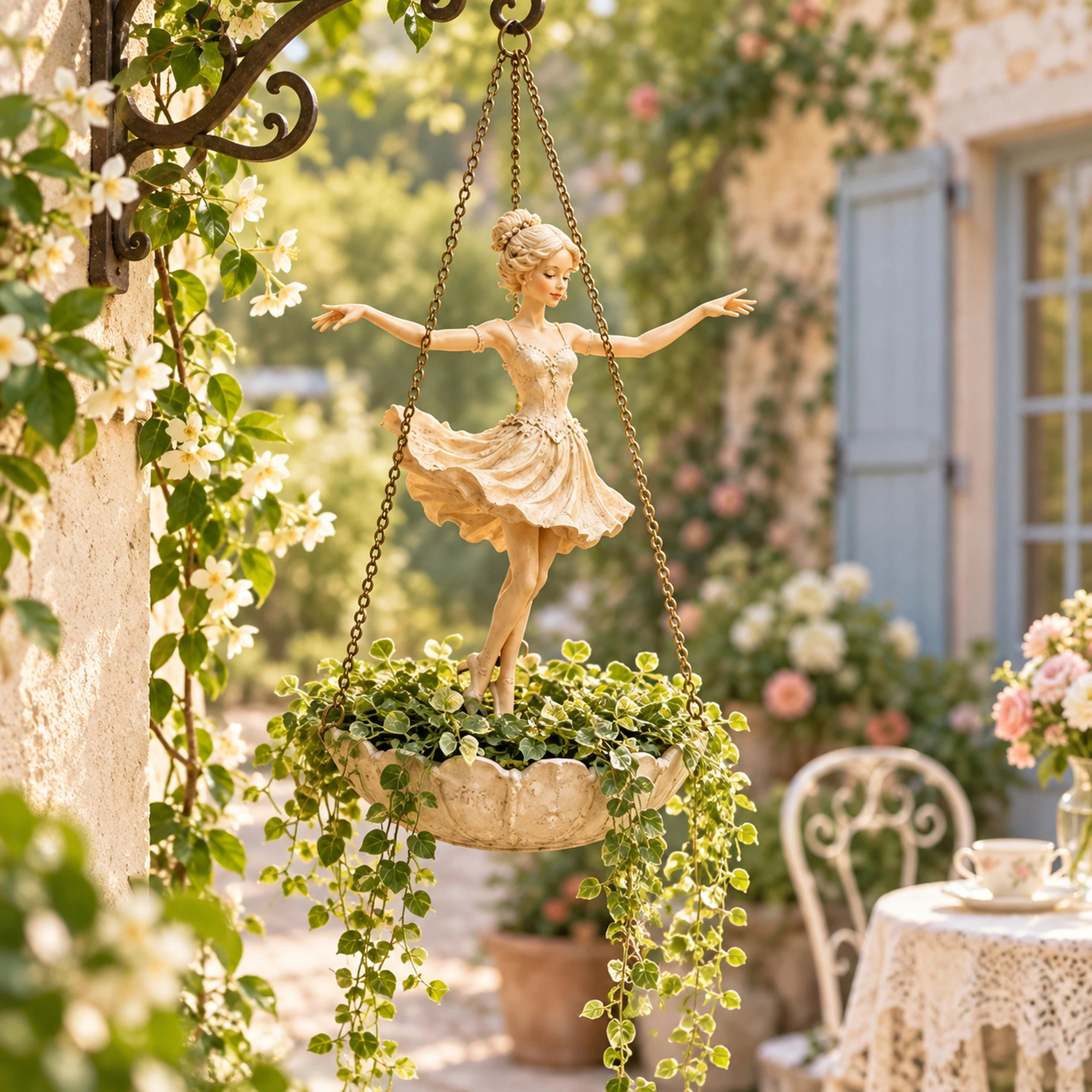 Bird Feeder for Outdoors Whimsical Ballerina Wild Bird Feeder Bowl
