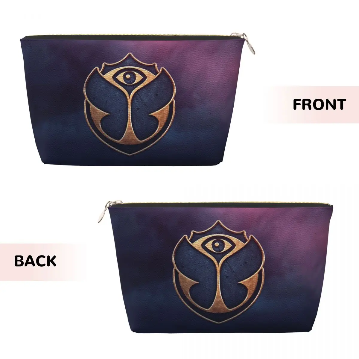 Custom Tomorrowland Travel Cosmetic Bag  Belgian Electronic Dance Music Festival Makeup Toiletry  Ladies Beauty Storage