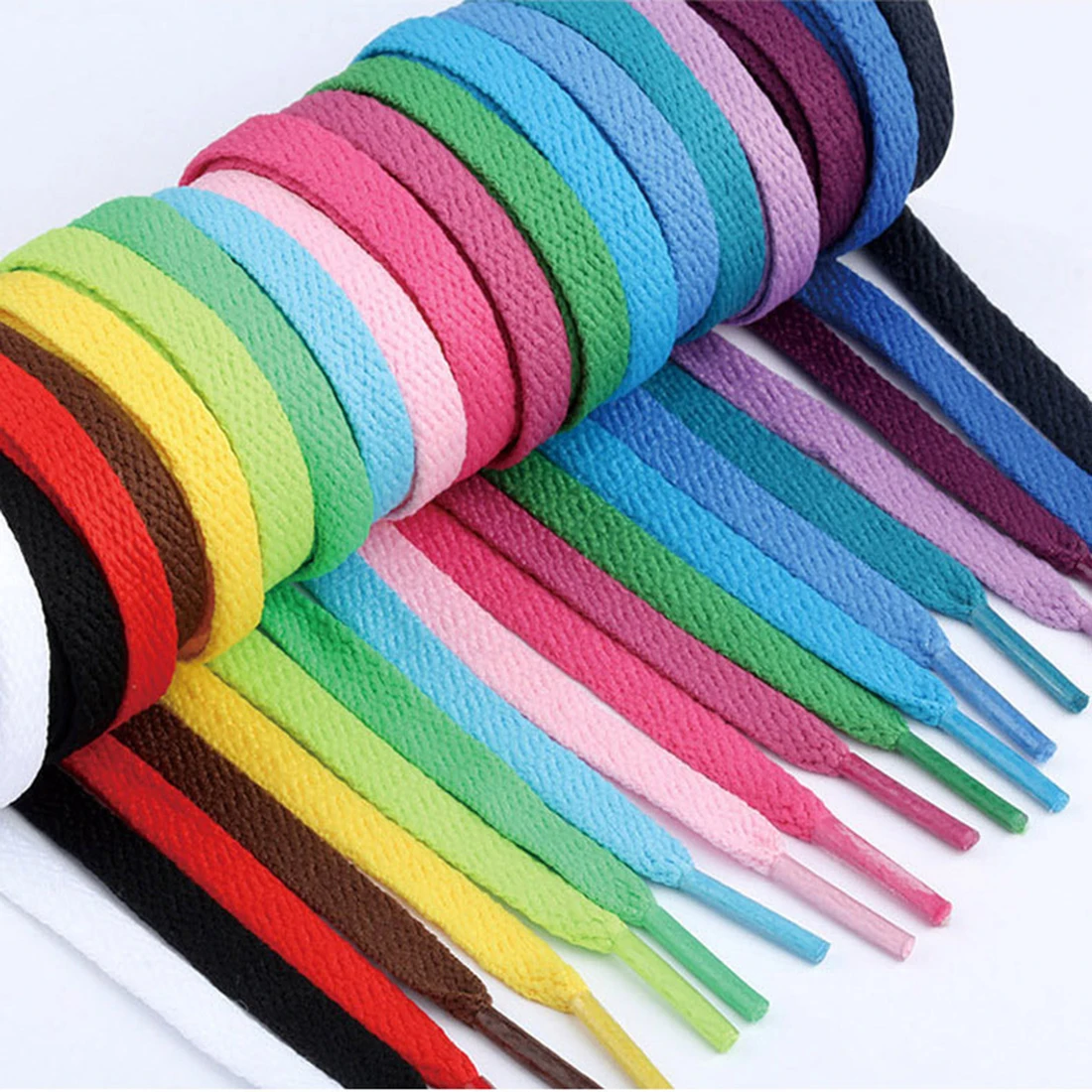 

0.8 cm Width Flat Shoelaces For Sneakers Shoelace High-top Canvas Casual Shoe Laces No Elasticity Classic Shoestrings Men Women