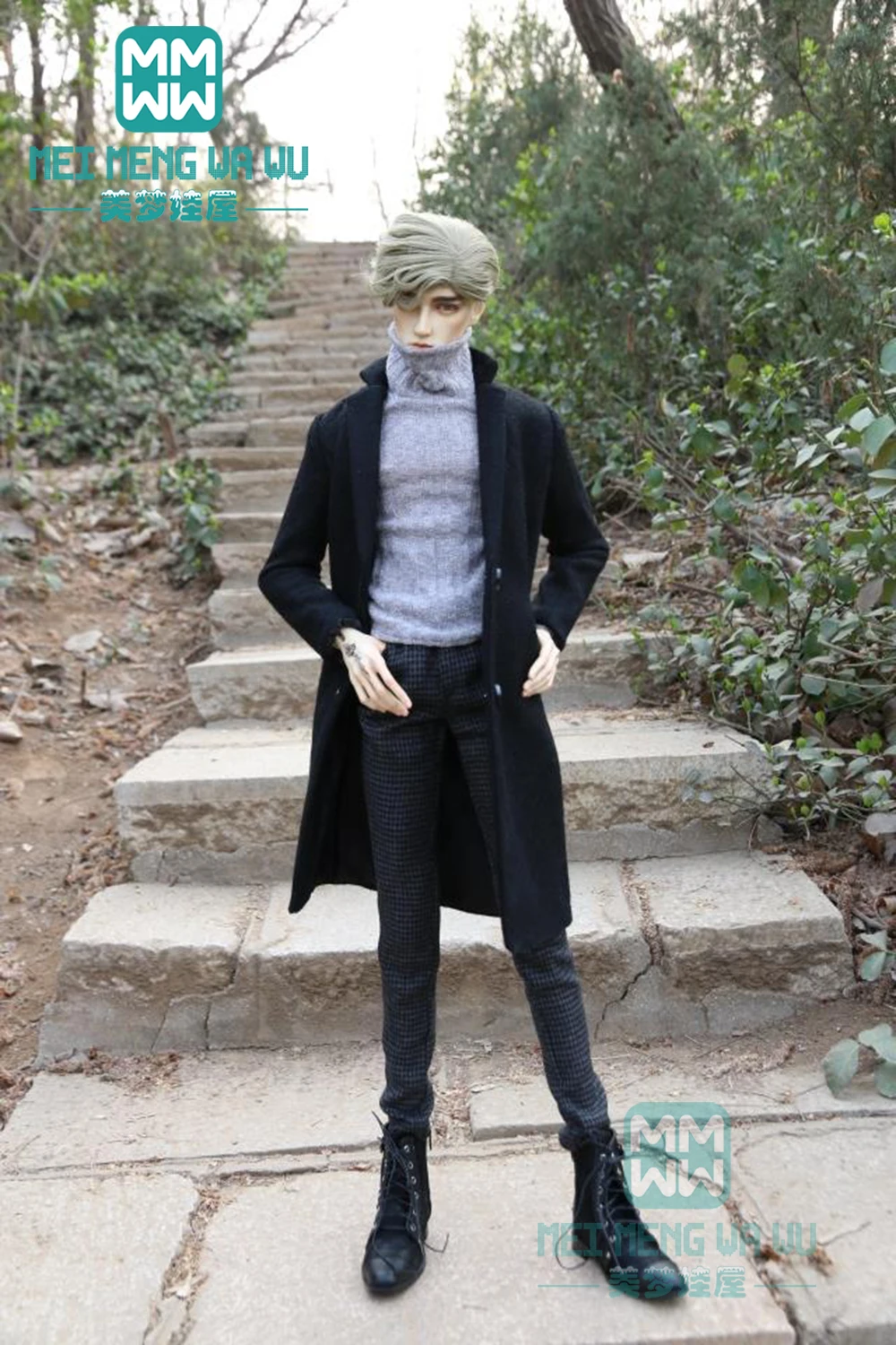Fits 65--70cm SD13 SD17 Boys Uncle BJD Doll Clothes Fashionable Turtlenecks, Trousers Toys Gift