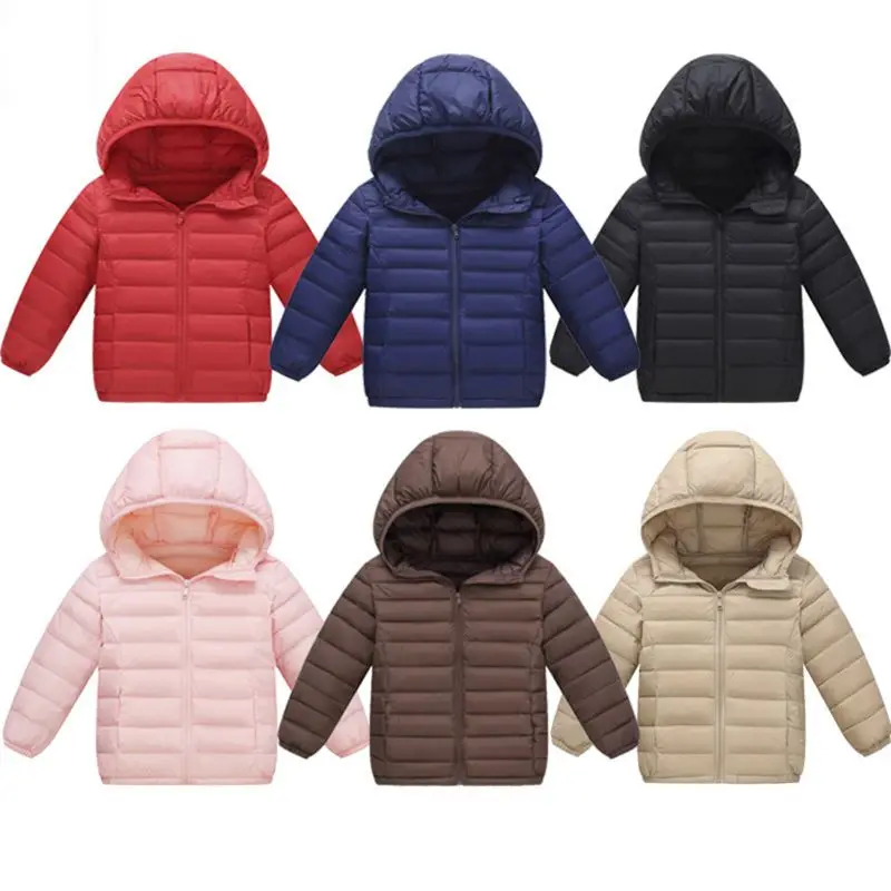 

3-12 Years Children's Hooded Down Jacket Autumn Winter Warm Outdoor Coat Kids Hiking Climbing Jackets