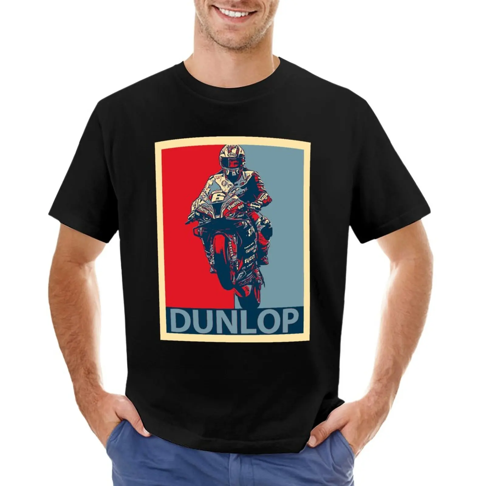 Camiseta de Michael Dunlop para hombre, blusa lisa, ajustada