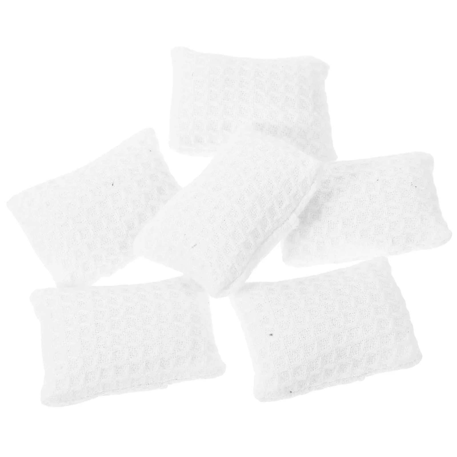 

6 Pcs Mini Sofa Pillow Miniature Accessories Decorations Bed Pillows Dollhouse Ornaments Cloth