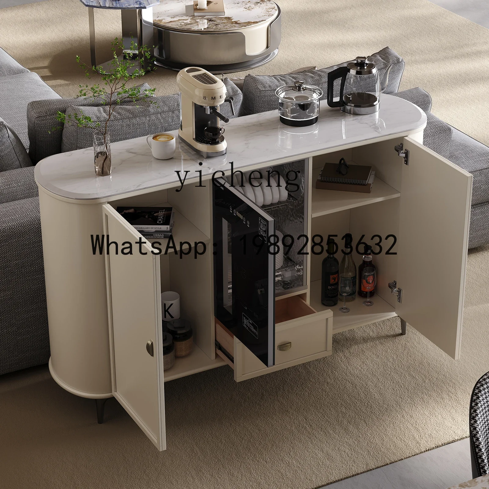 

tea bar machine intelligent integrated cabinet water bar counter solid wood wall side cabinet