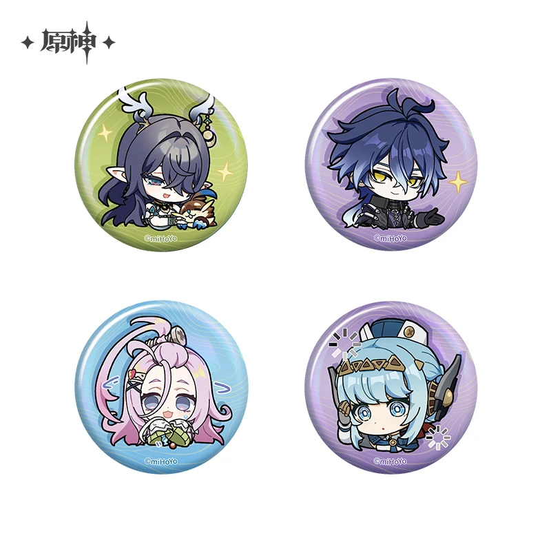 [Mâhandise officielle] Pré-vente Genshin Impact Nod-Krai Personnages Chibi Expression Badges Expédition en décembre 2025 Pré-commande