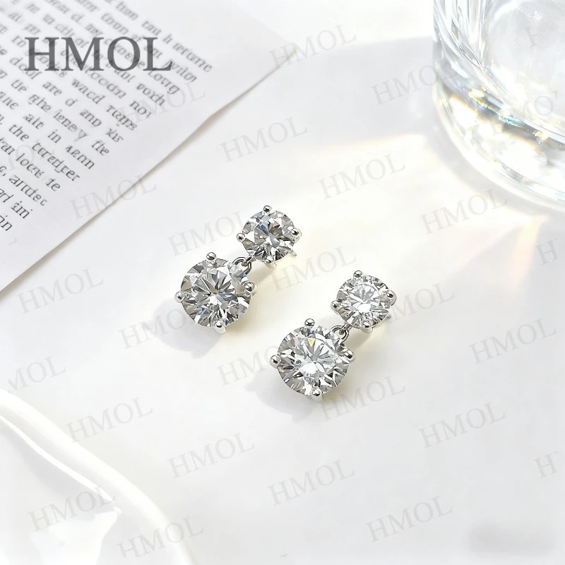 أقراط مويسانيتي ماركيز بتصميم عالي التألق للنساء مناسبة للمناسبات الرسمية والارتداء اليومي أو مجوهرات هدايا العيد