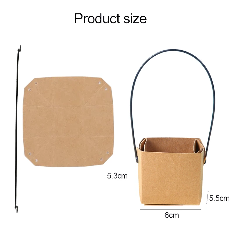5~40pcs Mini Kraft Paper Flower Pot Waterproof 6x5cm Miniature Green Plant Flowerpot for Succulent Plants Decoration TMZ
