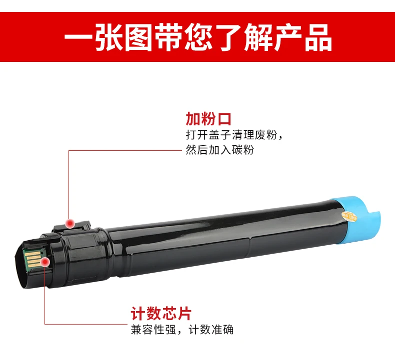 Compatible Color Toner Cartridge for Xerox 7525 7530 7535 7545 7556 7830 7835 7845 7855 WC7525 WC7535 WC7530 WC7835