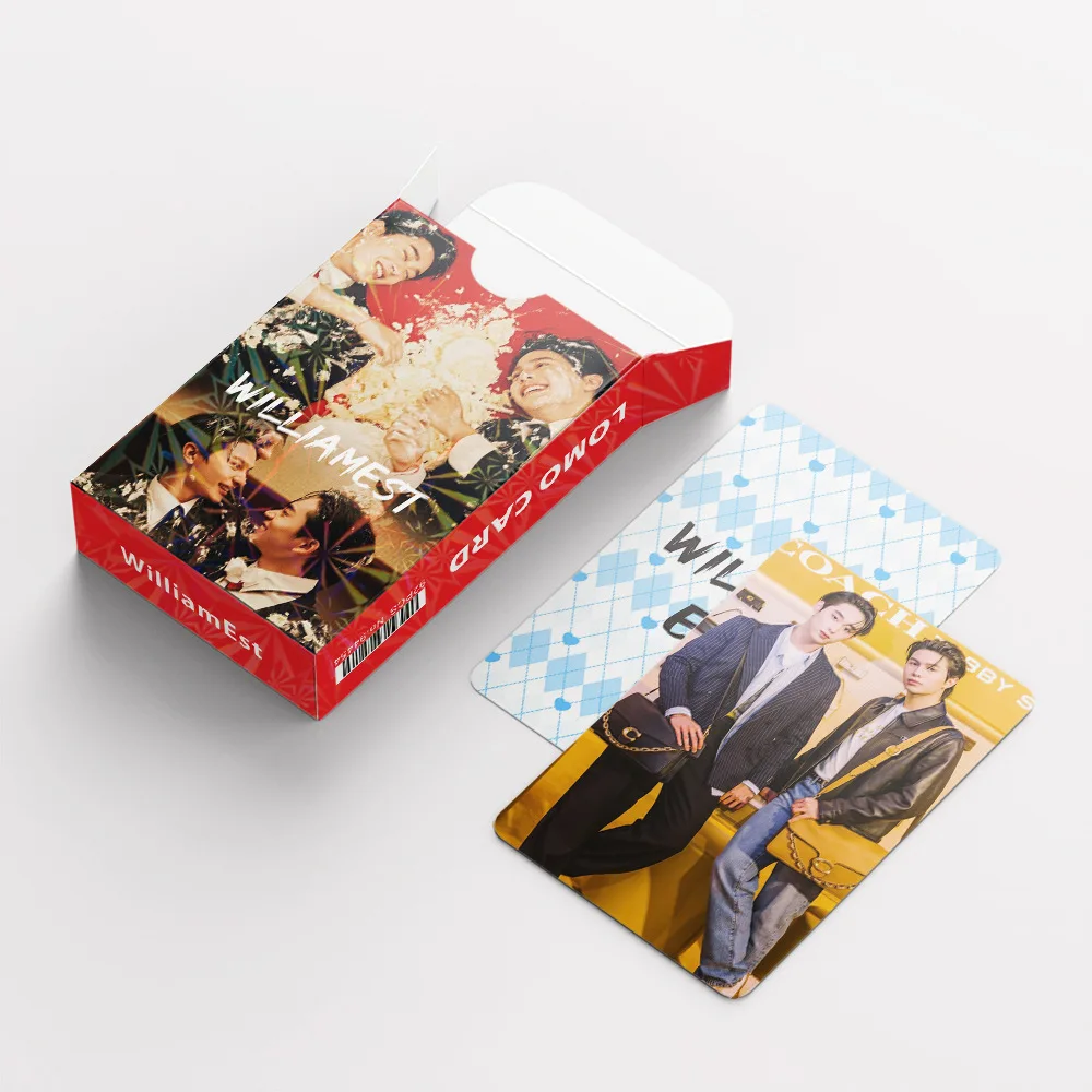 ﻿ 92개/세트 태국 스타 윌리엄 & 에스트 레이저 로모 카드 - 드라마 CP 수집용 홀로그램 포토카드 스티커 포함