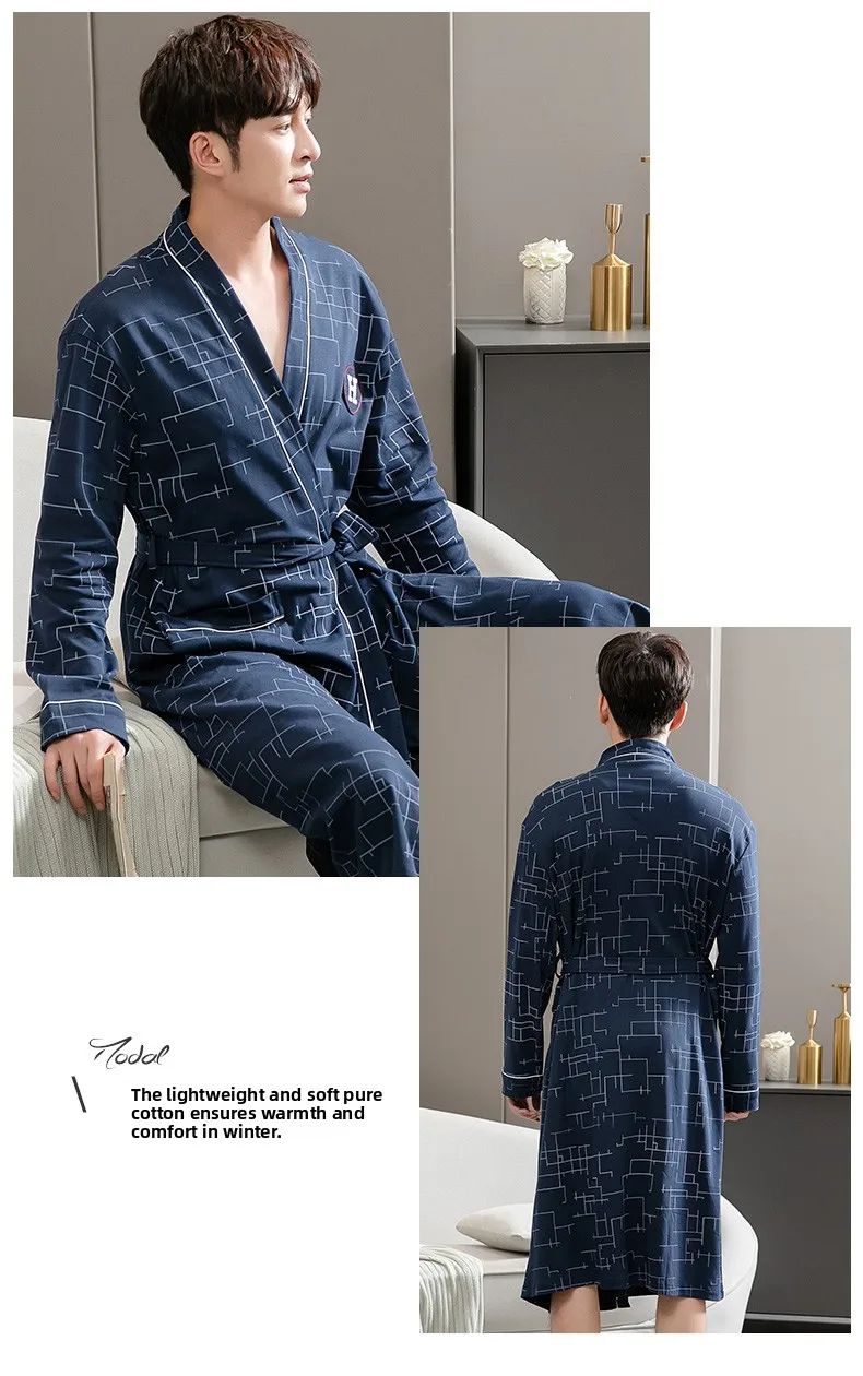 Bata para hombre de manga larga
