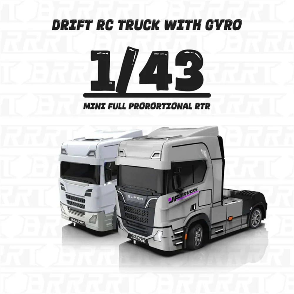 

BRRRRT S917 RTR 1/43 2.4G 4WD Мини RC Автомобиль Трактор Полугрузовик Встроенный гироскоп Дрифт Двухскоростной гоночный автомобиль Модели Игрушки