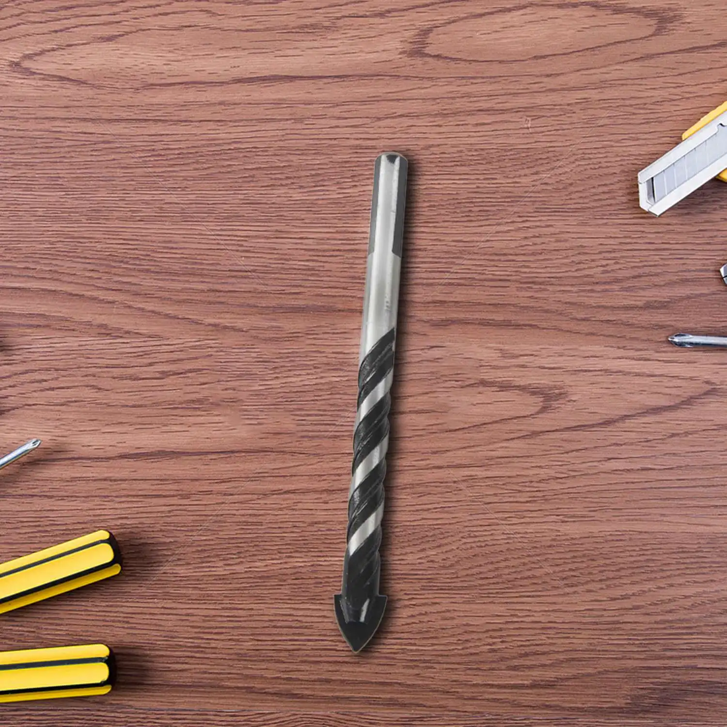 Punte da trapano per piastrelle in ceramica da 6 pezzi Set di punte per muratura per mattoni di vetro punta in carburo di tungsteno per legno di cemento per specchio da parete e Ce