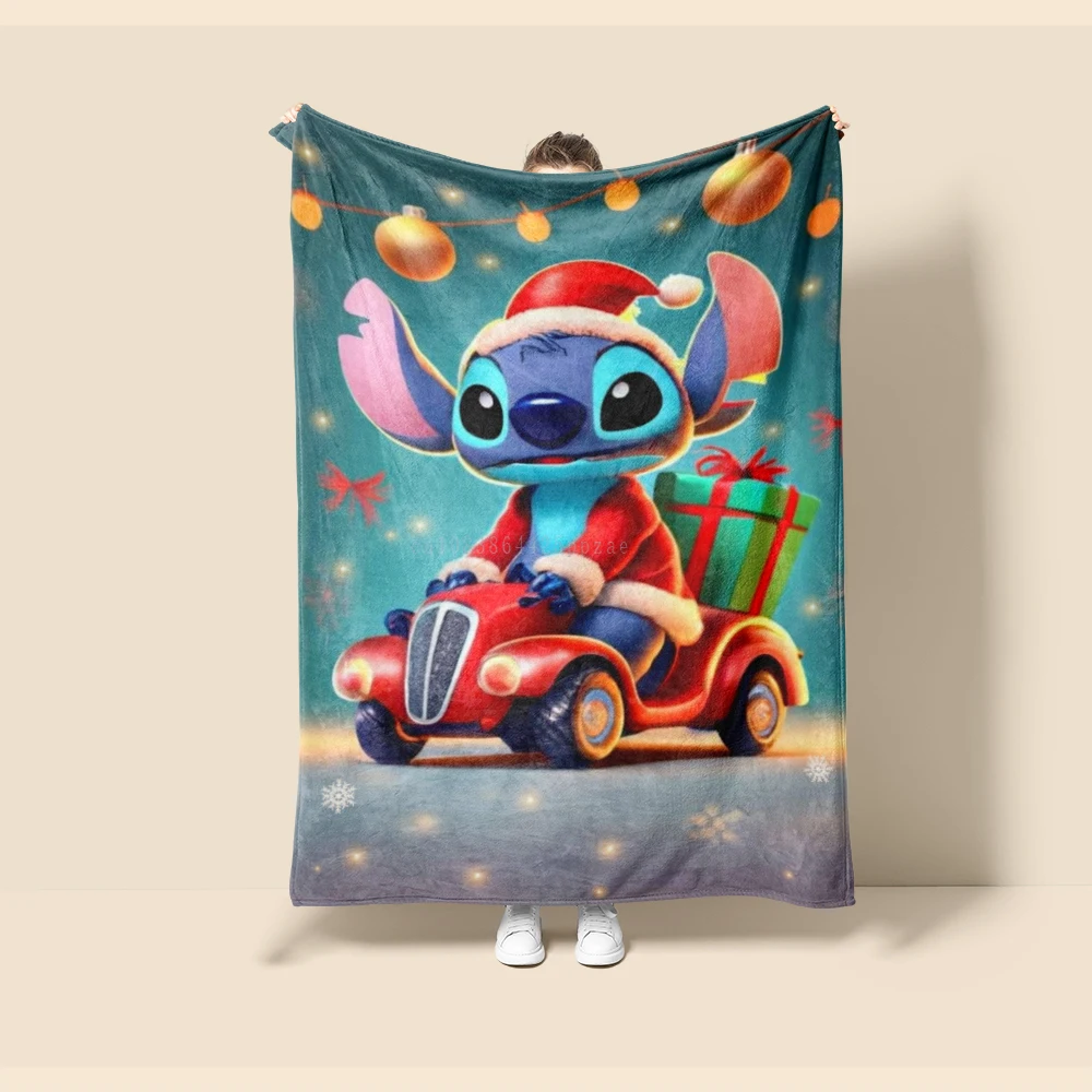 

Blanket Soft Fluffy Stich Cartoon Warm Throw Quilt Blanket for Sofa Bedroom Gift Plush Kids Christmas Gift for Trip Travel