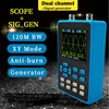 デュアルチャンネルオシロスコープ,最小垂直感度,fftスペクトル分析,dso2512g,帯域幅120m,500msa/s, 2 in 1,10mv 2