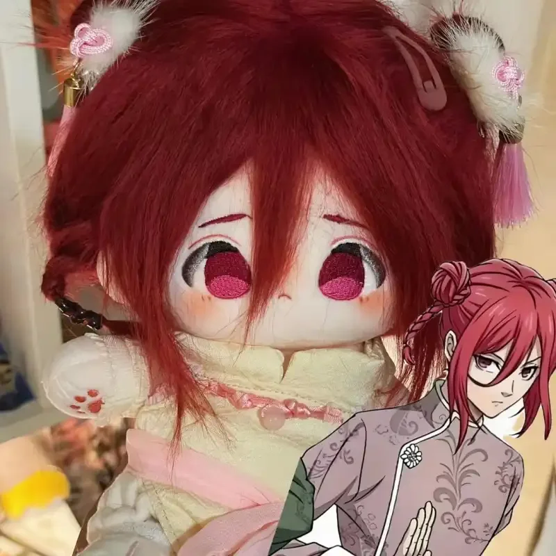 Gevulde 20 cm Blue Lock Chigiri Hyoma Knuffels Gevulde Pop Dress-up Kinderen Volwassenen Collectible Rood Haar Cosplay Katoen Kerstcadeau