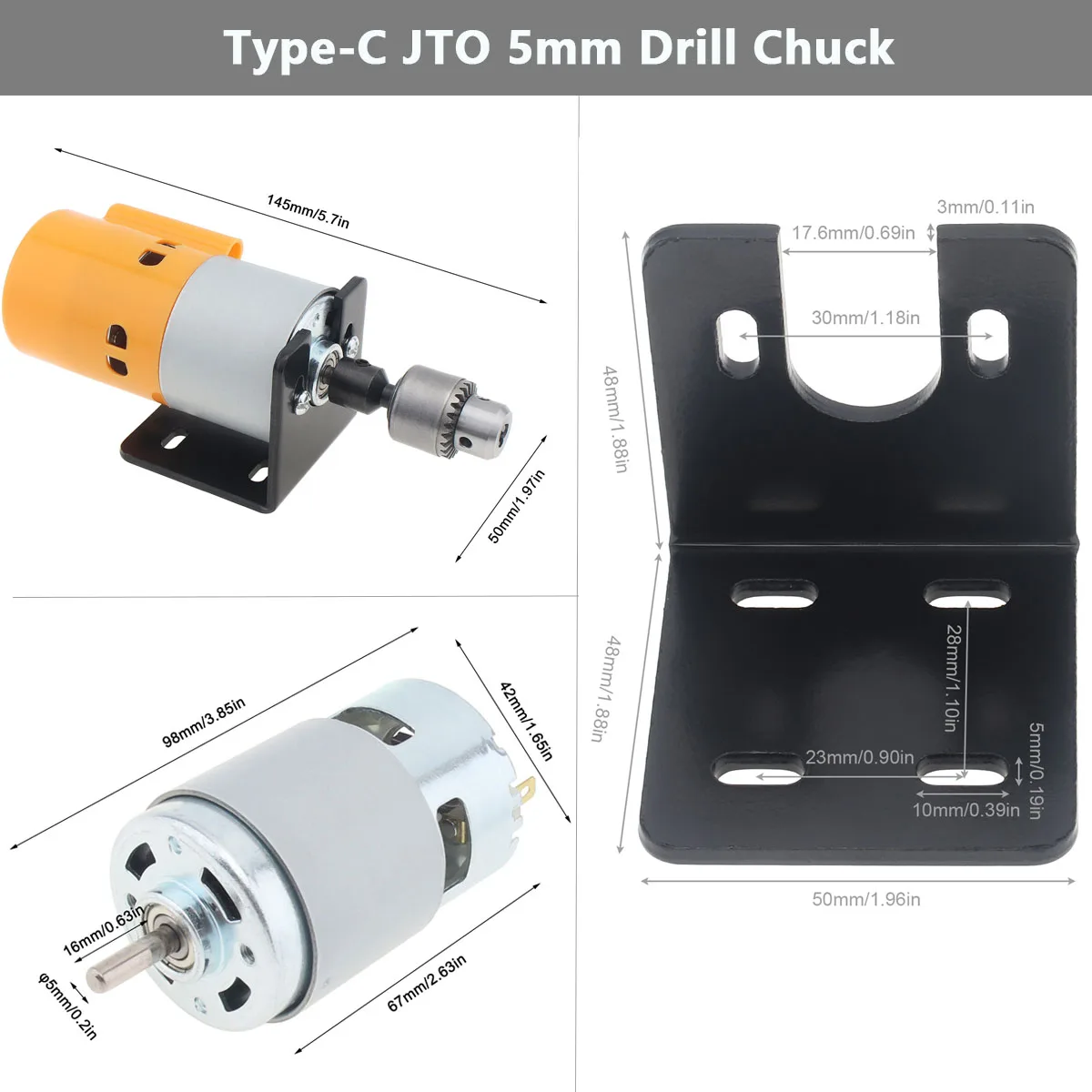 12V/24V 775 DC Motor Drill Chuck B10/B12/JT0 DIY Table Bench Drill Bit Electric Polishing Tool Accessories Woodworking Tools