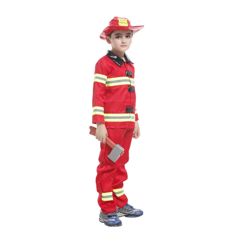 halloween costumes for kids 1Set Child Halloween Christmas Cosplay Sam Firefighter Fireman Costumes boys girls uniforms