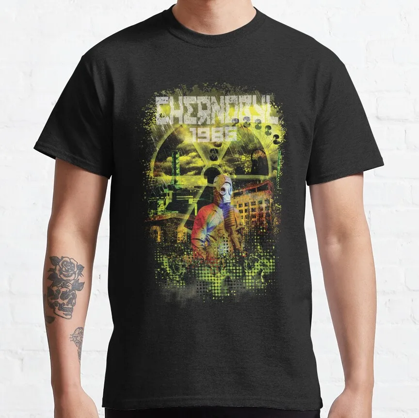 

STALKER 2 Heart Of Chornobyl Nuclear Disaster Chernobyl Exclusion Zone graphic t shirts 100% cotton men's large size tops