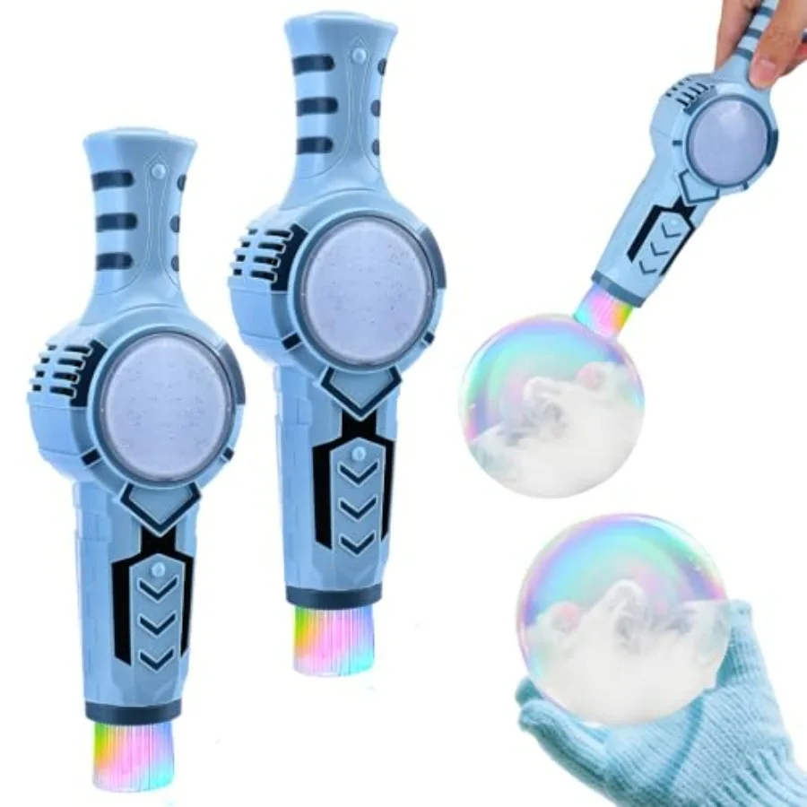

2PCS Colorful Bubble Machine with Smoke for Party Decoration Indoor Outdoor Use