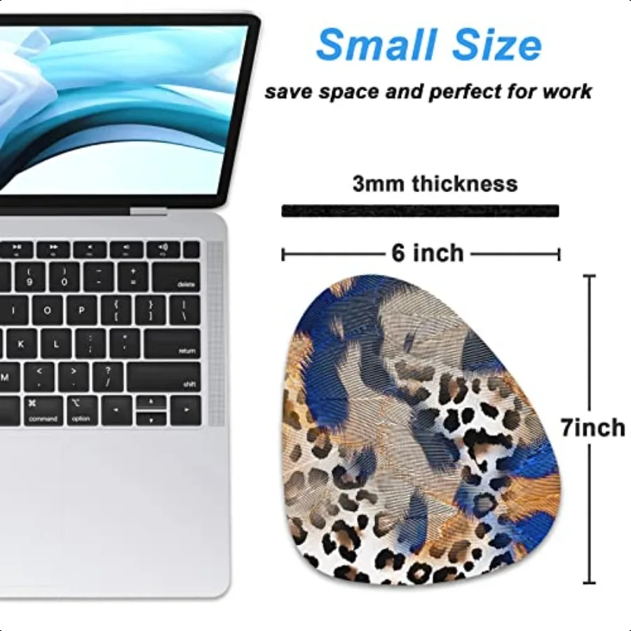 Small Mouse Pad 6 x 7 Inch Irregular Mini Mouse Pad with NonSlip Rubber Base Waterproof Compact Mouse Mat for Laptop Computer W