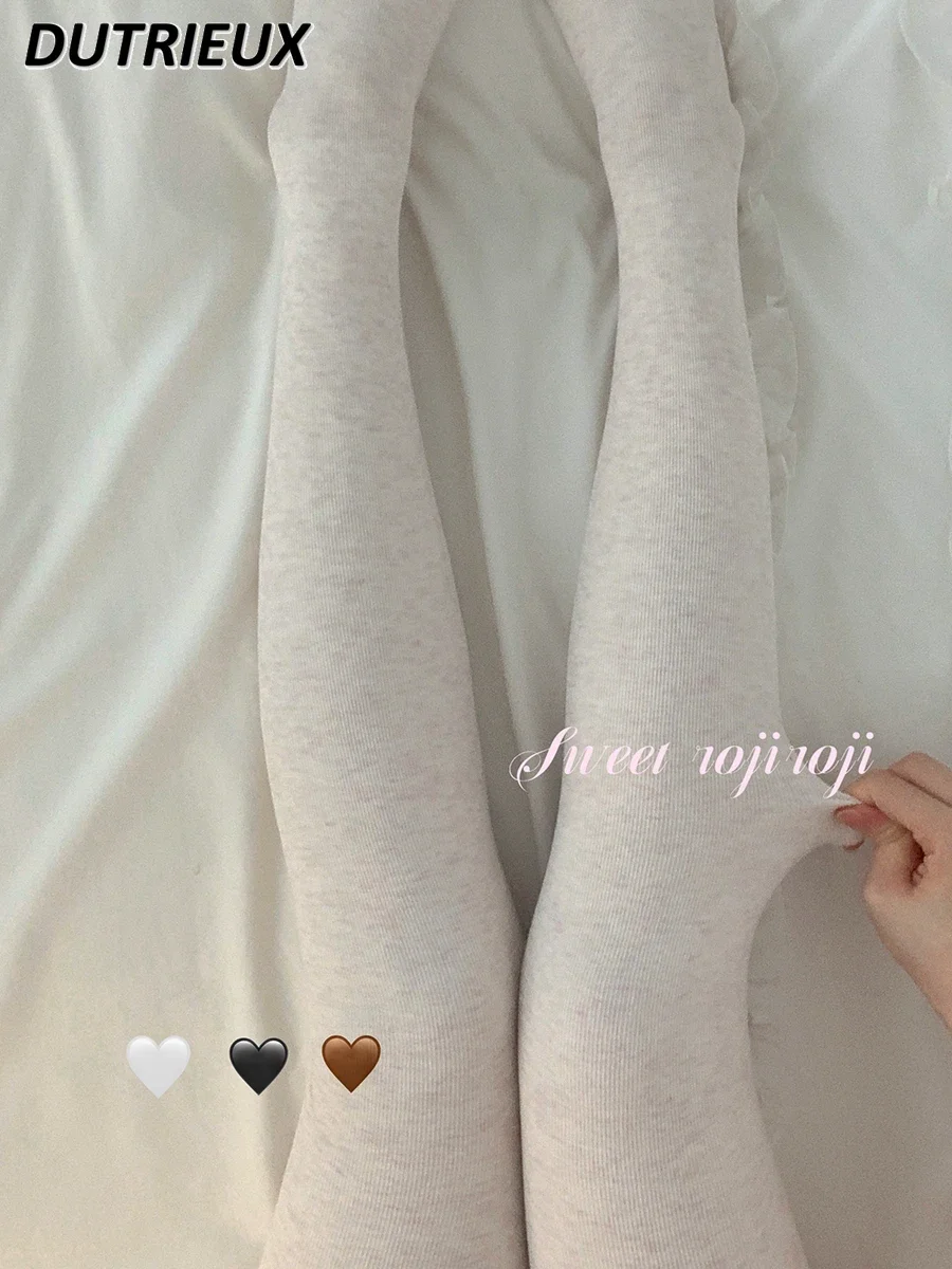 

Lolita Socks New Winter Fleece-lined Thick Pantyhose Women's Japanese Belly Contracting Hip Raise Slimming Cotton Warm Leggings