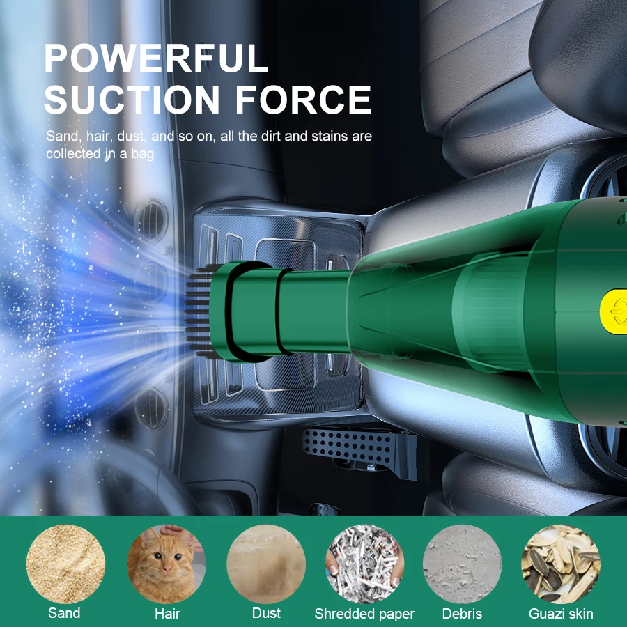 ABS Car Vacuum Cleaner Multifunctional Household Cleaning Machine High-Power Handheld Wireless Office Carpet Cleaner Machine