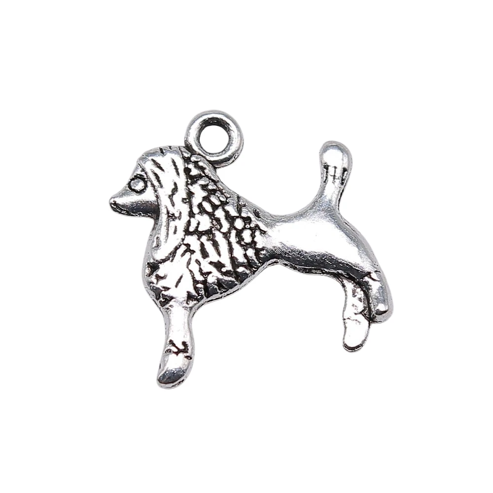 Wholesale 150pcs/bag 17x18mm Poodle Puppy Pendant Charm For Jewelry Making DIY Jewelry Findings Jewelry Accessories