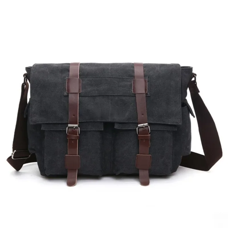 Men Trip Bag Canvas Travel Tote Luggage Bag Large Capacity Shoulder Bag