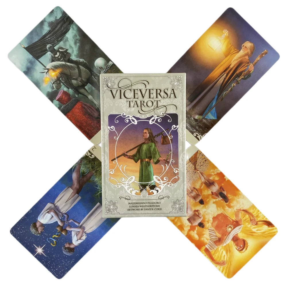 78pcs Vice Versa Tarot Kit Tarot Cards Oracle Deck Family Party Board Game Tarot Cards with Book