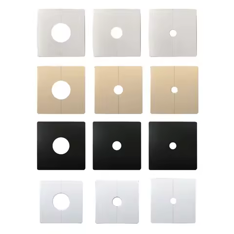 Wall Split Flange Square Escutcheon Plate Water Pipe Wall Covers Reserved Drill Hole Panel Decor for Wires Faucets Pipes